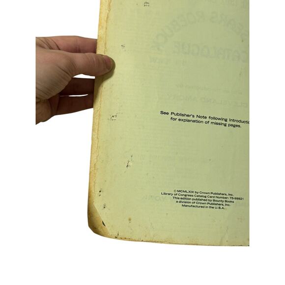 1969 Reprint of 1902 Edition The Sears Roebuck Catalog Paperback Book Vintage - Picture 7 of 10